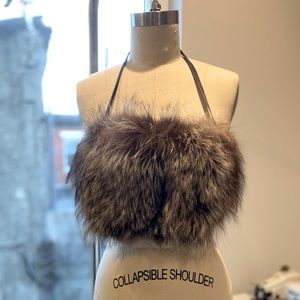 Vintage fur hand warmer/muffler